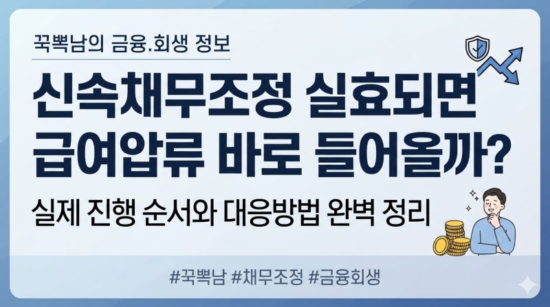신속채무조정 실효되면 급여압류 바로 들어올까? 실제 진행 순서와 대응방법
