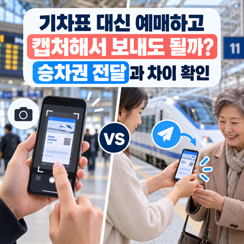 부모님 기차표 캡처해서 보내도 될까? 코레일 승차권 전달 방법 확인
