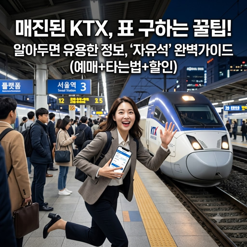 KTX 자유석 예매 및 타는법｜예매 방법과 5~15% 할인 혜택 비교