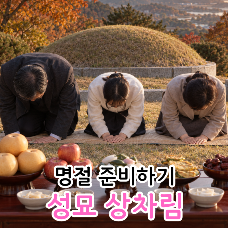 성묘 상차림 어떻게 준비할까? 산소 갈 때 준비물과 음식