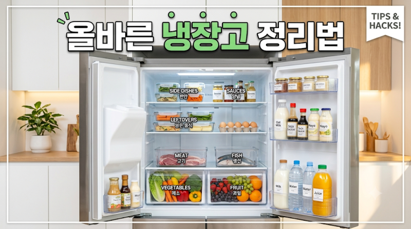 올바른 냉장고 정리법 및 위치별 식재료 보관 꿀팁 총정리