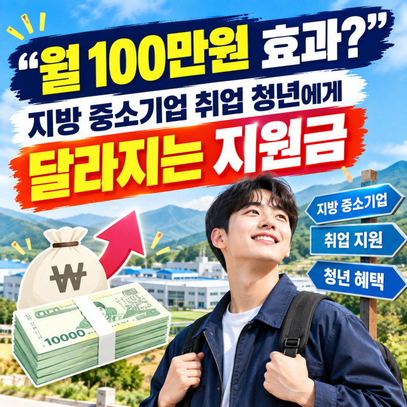 월 100만원 효과?” 지방 중소기업 취업 청년에게 달라지는 지원금