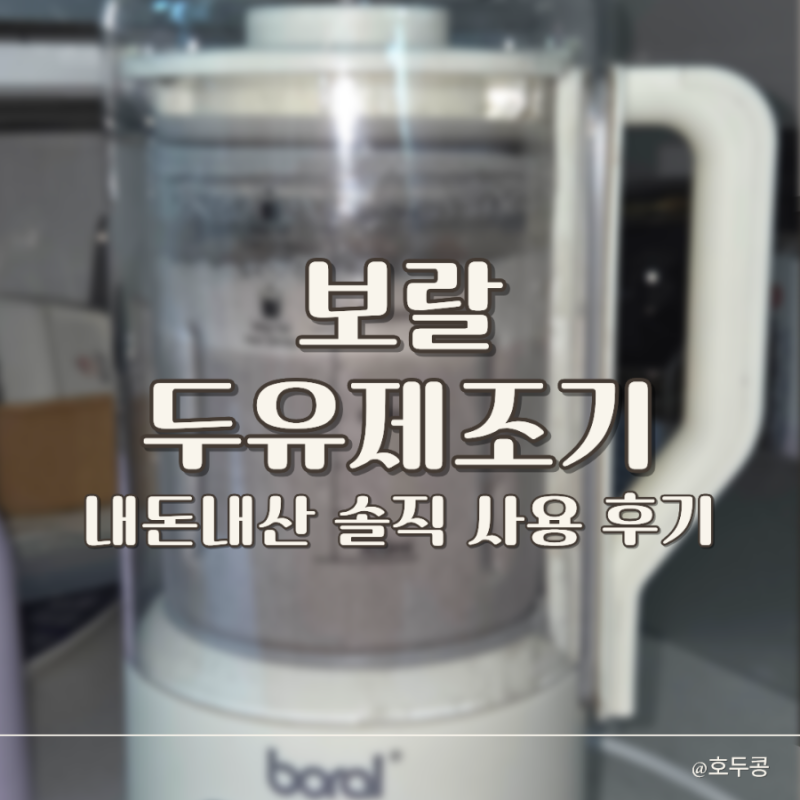 [두유제조기 추천] 보랄 두유제조기 내돈내산 실사용 후기 검은콩두유 만들기 최저가구매 링....