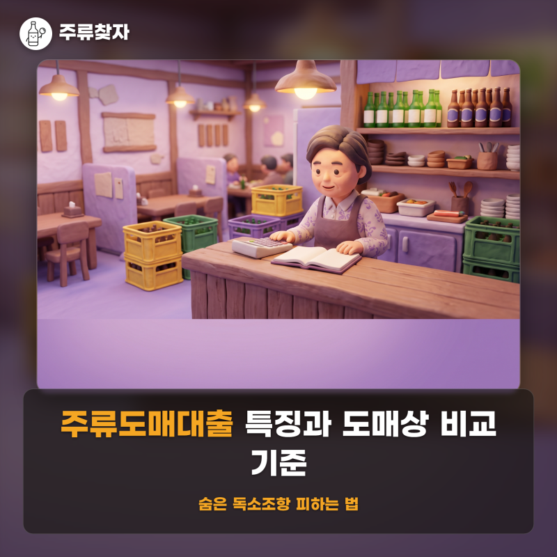 주류도매대출 특징과 도매상 선정 비교 기준