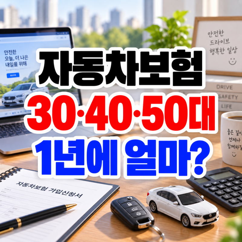 자동차보험 1년에 얼마가 적당할까? 30대·40대·50대 보험료 차이