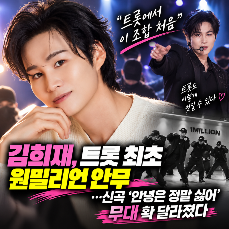 “트롯에서 이 조합 처음” 김희재, 트롯 최초 원밀리언 안무…신곡 ‘안녕은 정말 싫어’ ....