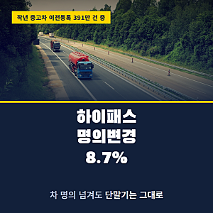 하이패스 단말기 명의변경 안하면? 차 팔아도 고지서는 나한테 옵니다.