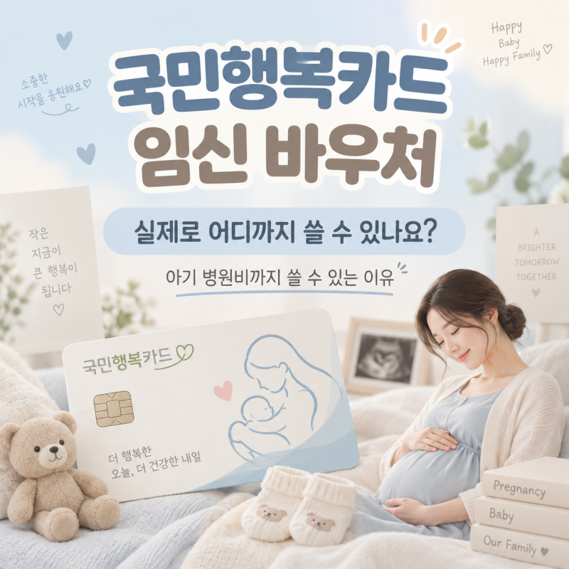 국민행복카드 임신 바우처, 실제로 어디까지 쓸 수 있나요? | 아기 병원비까지