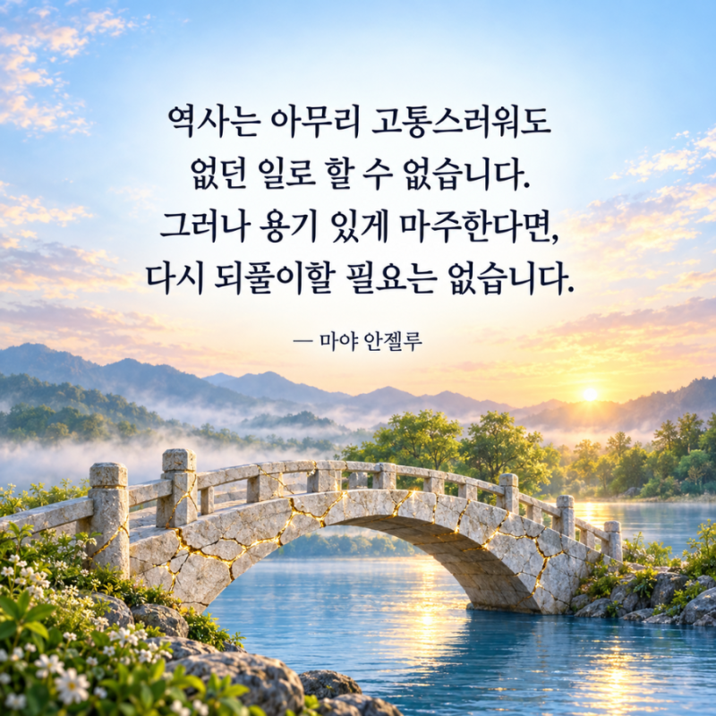 마야 안젤루 명언, 아픈 과거를 용기로 마주하는 법｜오늘의 명언