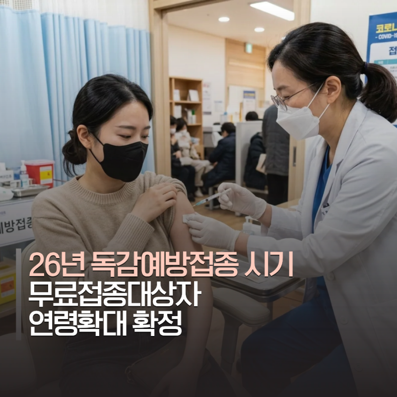 2026년 독감주사 무료대상자 연령 확대 확정, 올해 독감예방접종 시기 완벽정리