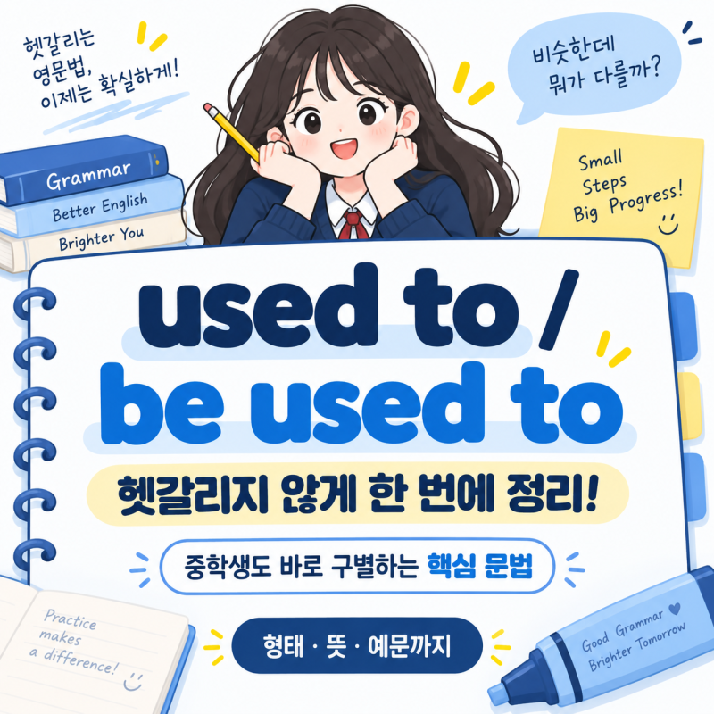 used to / be used to -ing / be used to 동사원형 쉽게 구별하기