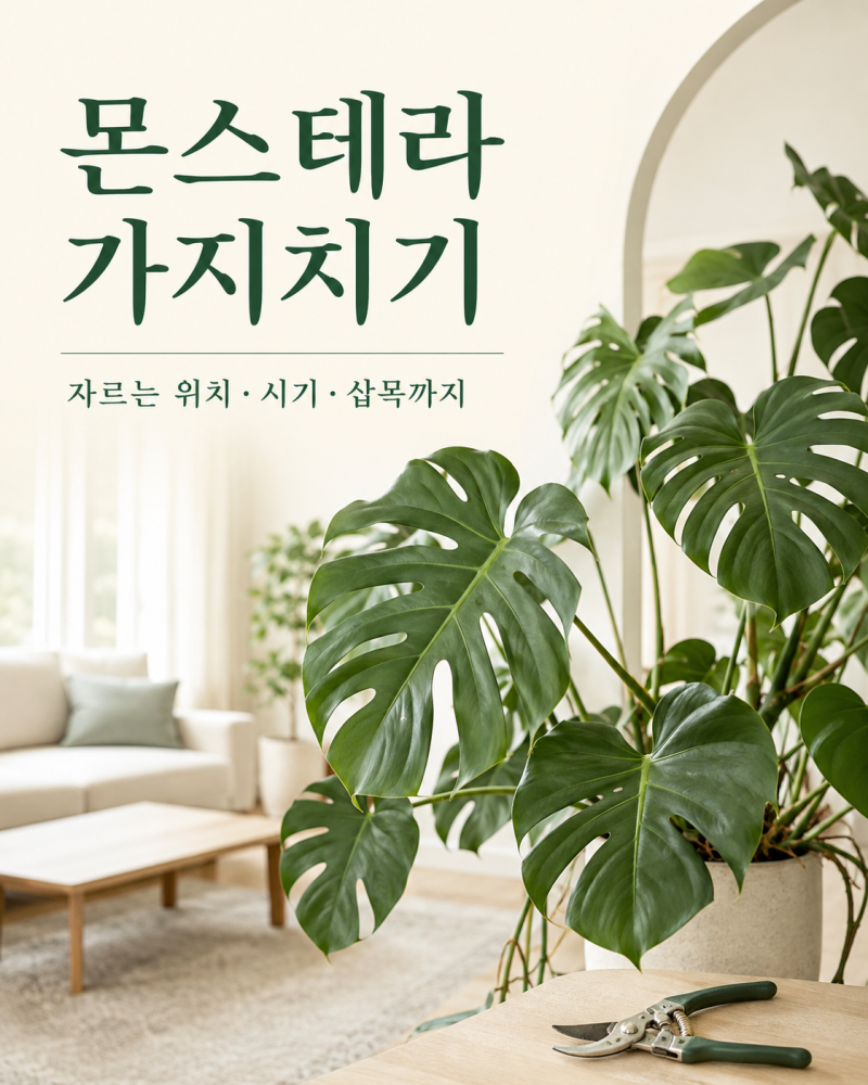 몬스테라 가지치기, 자르는 위치부터 삽목까지