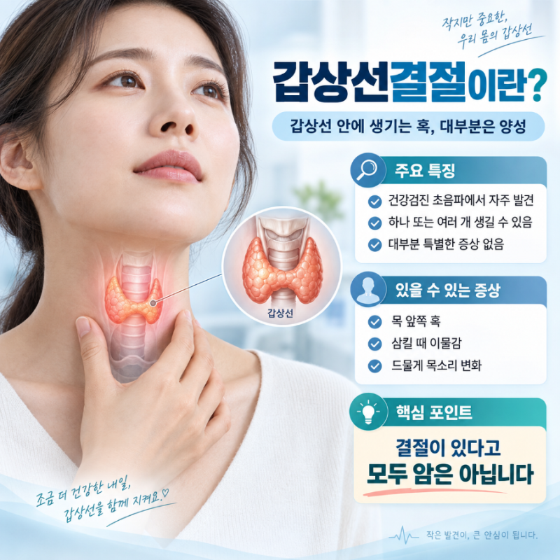 갑상선결절 증상, 원인, 크기, 세침검사, 치료, 갑상선암 가능성 등 총정리