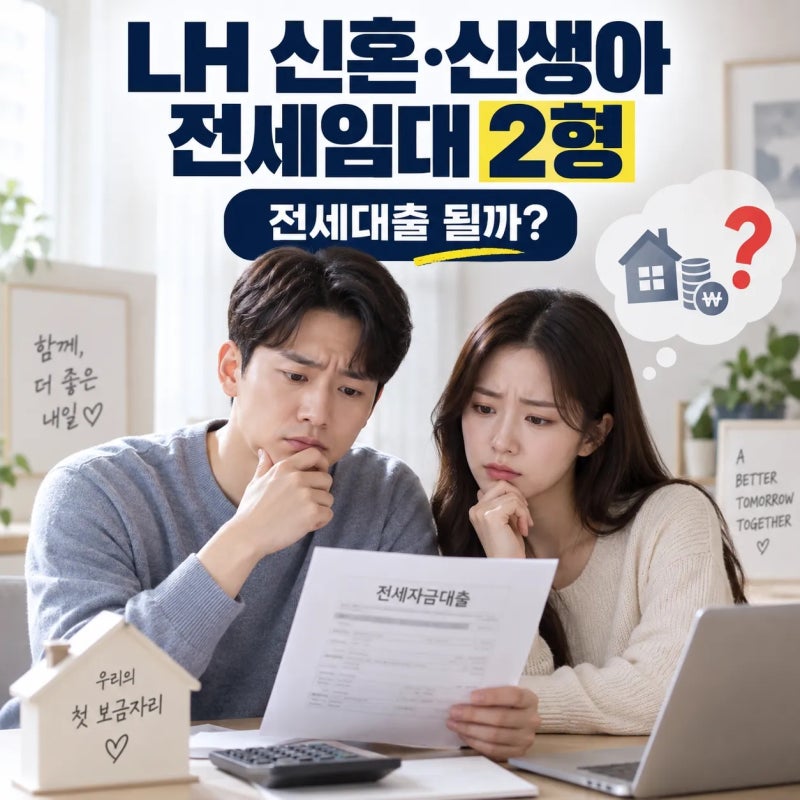 LH 신혼·신생아 전세임대 2형 본인부담금 20% | 은행 전세대출 받을 수 있나요?
