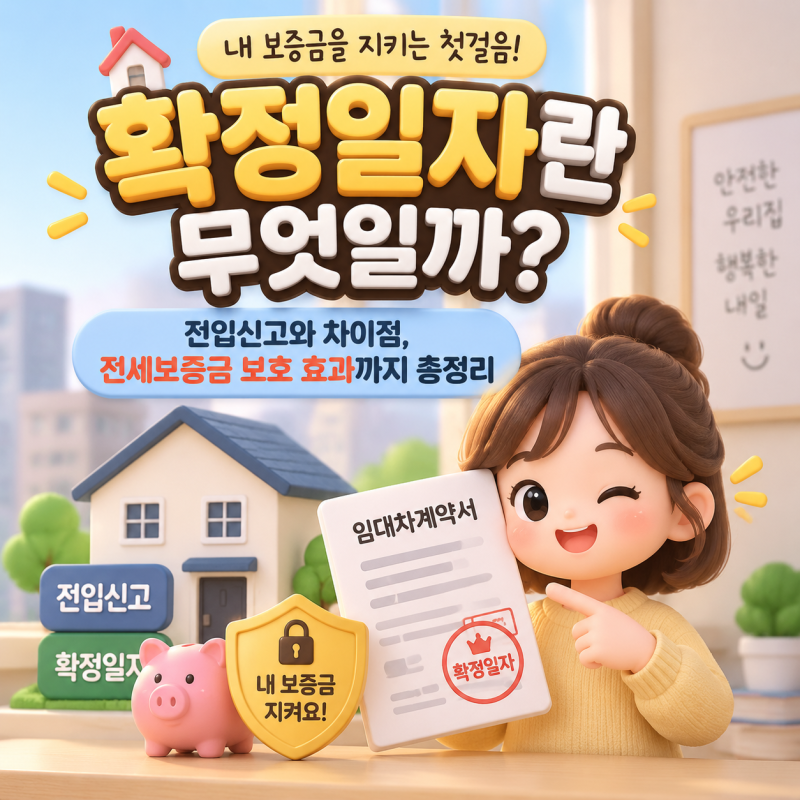 확정일자란 무엇일까? 전입신고와 차이점, 전세보증금 보호 효과까지 총정리
