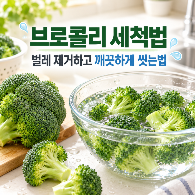 브로콜리 세척법｜2㎜ 벌레 제거하고 깨끗하게 씻는법, 소금물은 필요할까?