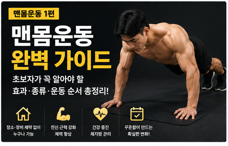 맨몸운동 1편｜초보자라면 꼭 알아야 할 효과·종류·운동 순서 총정리