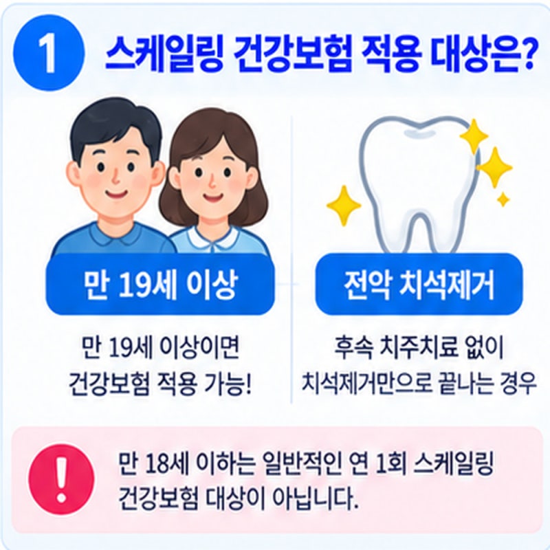 스케일링 건강보험 2026｜1년에 몇 번? 보험 적용 나이·비용 총정리