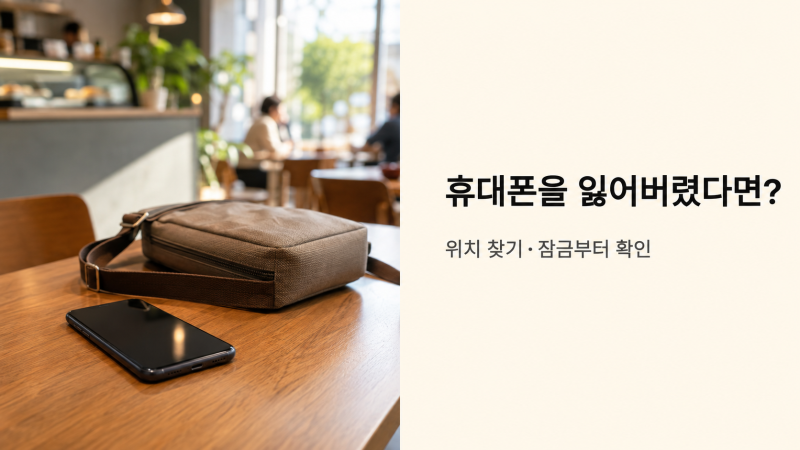 갤럭시 휴대폰 잃어버렸다면? 위치 찾기·잠금·초기화 주의사항 총정리