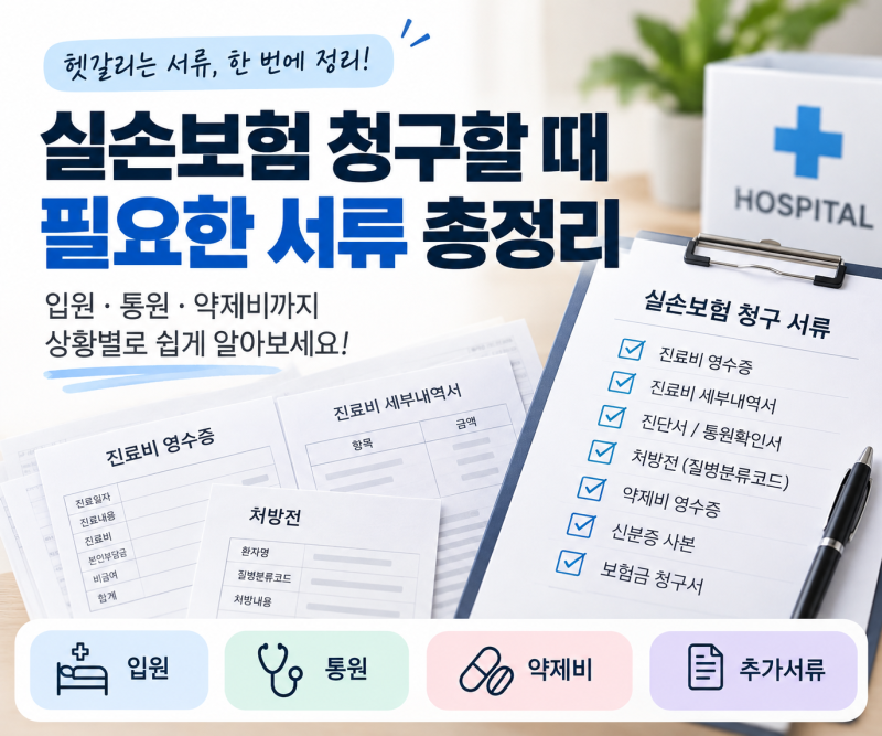 실손보험 청구할 때 필요한 서류 총정리