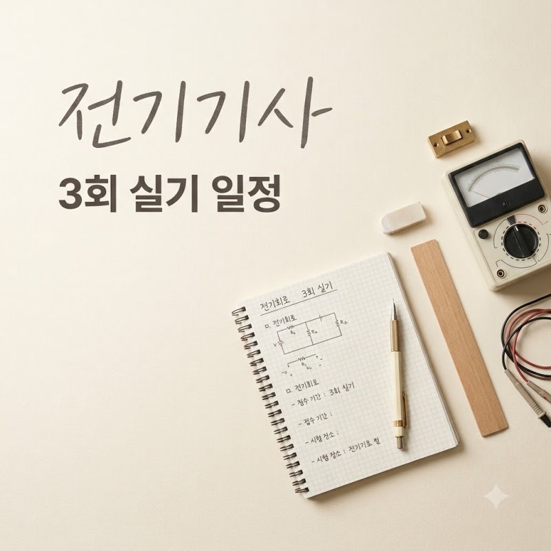 "필기 끝났다고?" 2026전기기사시험일정 남은 3회 실기 원서접수 날짜..