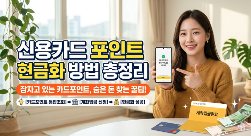 신용카드 포인트 현금화 방법 총정리｜잠자고 있는 카드포인트 숨은 돈 찾는 꿀팁