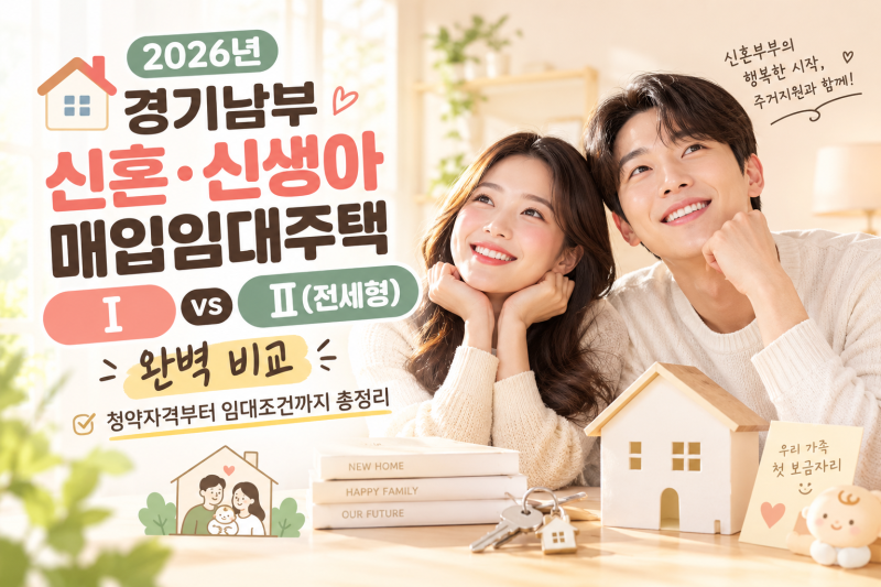 2026년 LH청약플러스 경기남부 신혼·신생아 매입임대주택 l형 ll형 (전세형) 완벽 비교 (~9/9) —....