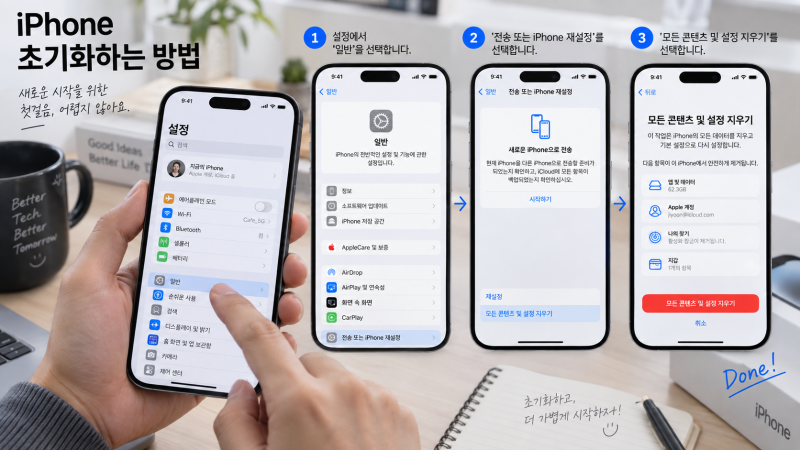 아이폰 공장 초기화 방법 최신 버전! 중고 판매 전 꼭 확인할 것은?