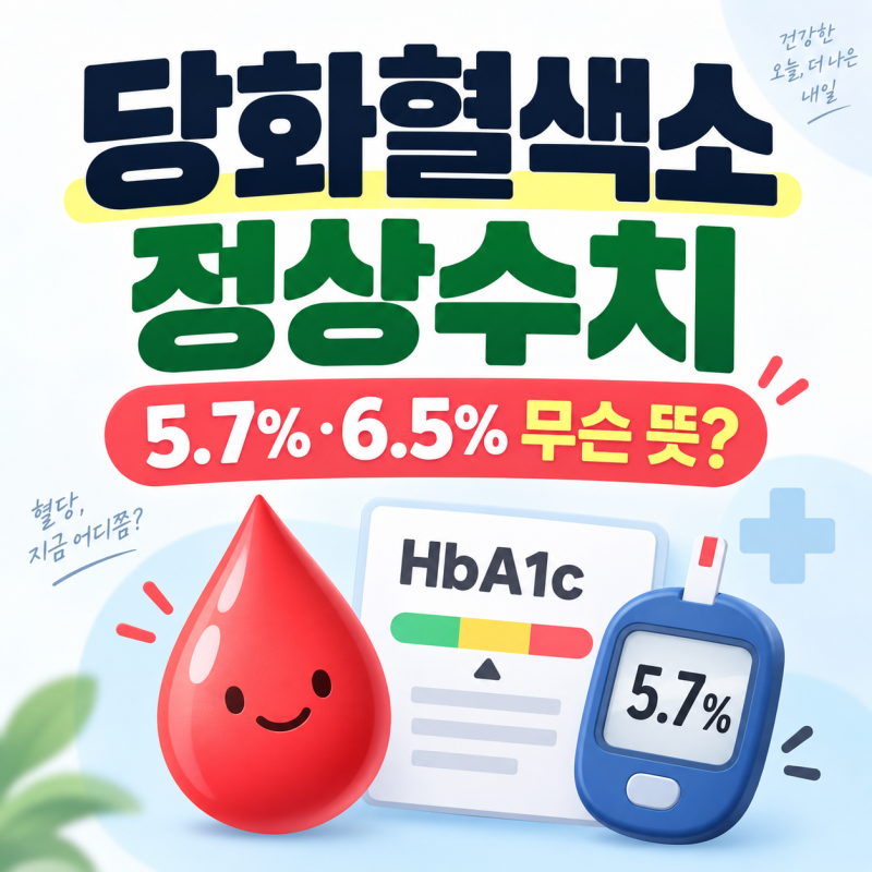 당화혈색소 정상수치, 5.7%·6.5%는 무슨 의미일까?