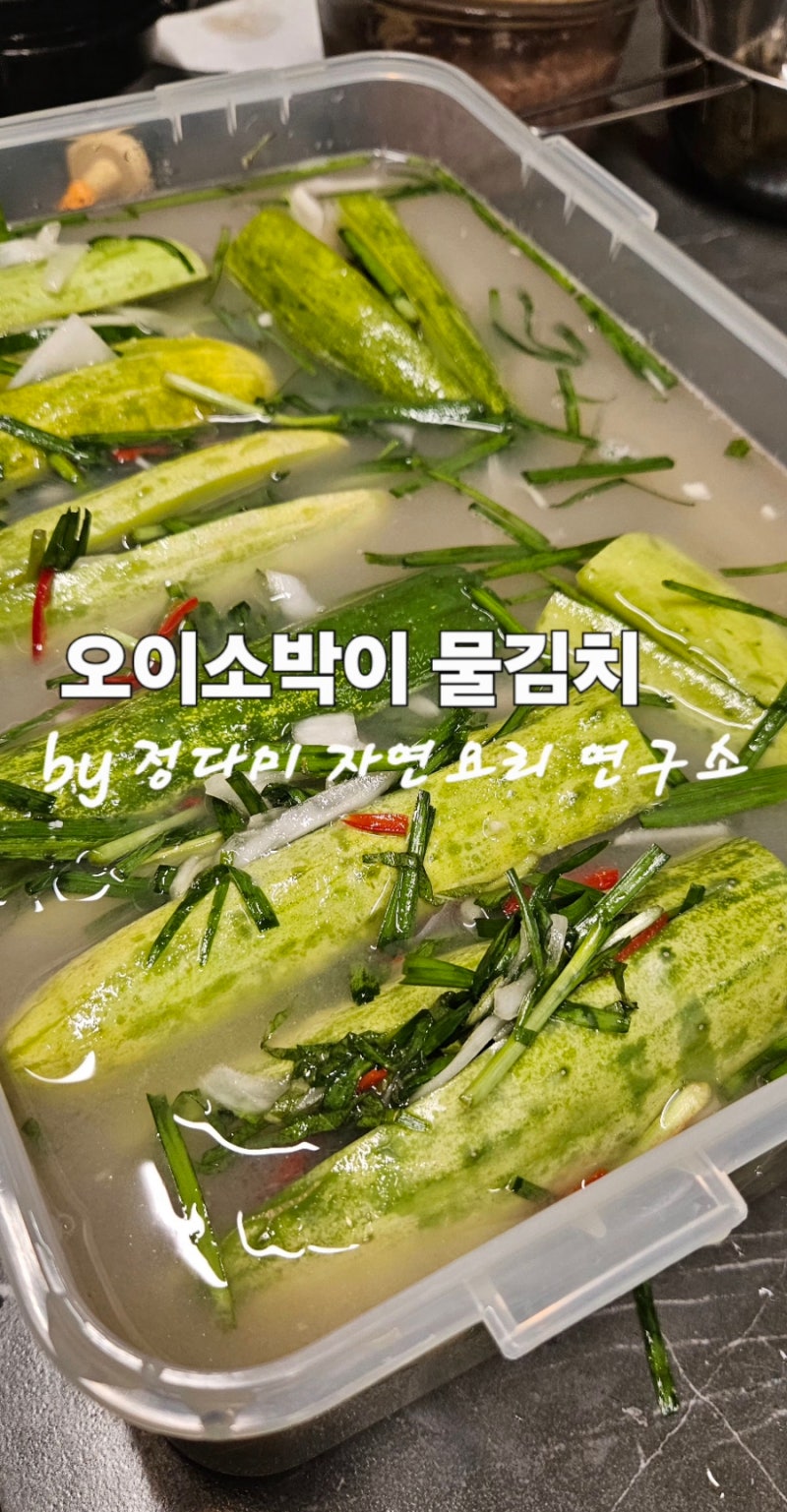 오이소박이 물김치, 양파소금 노각 & 참외 김치,고추김치,여름 3종김치, 치유예방식 정다미 ....