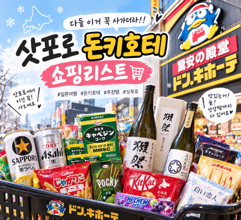 삿포로 메가돈키호테 쇼핑리스트 총정리 (가격, 추천템, 위치) ✨️