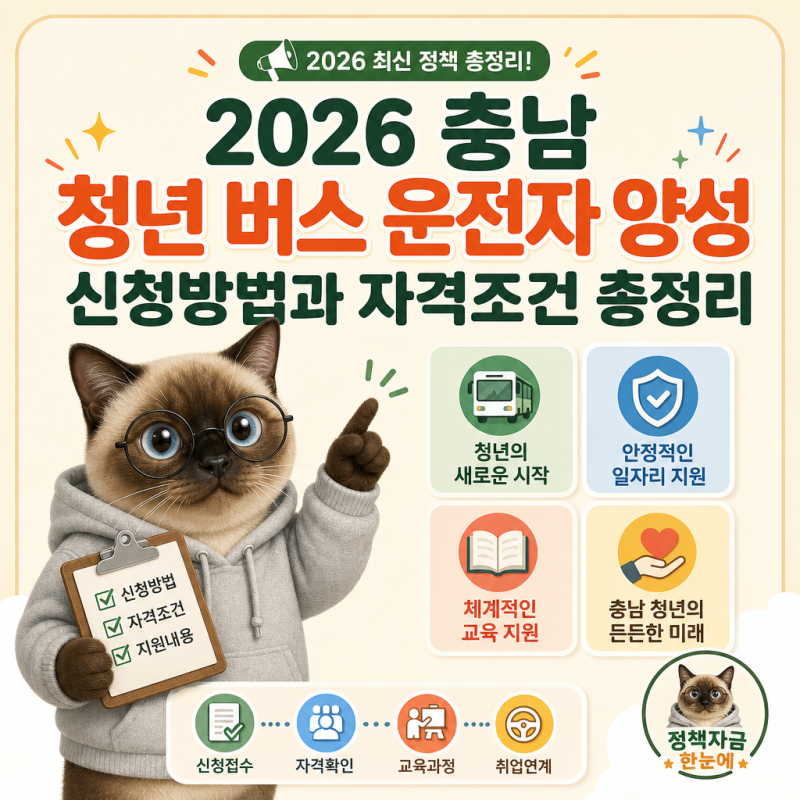 2026 충남 청년 버스 운전자 양성 신청방법과 자격조건 총정리