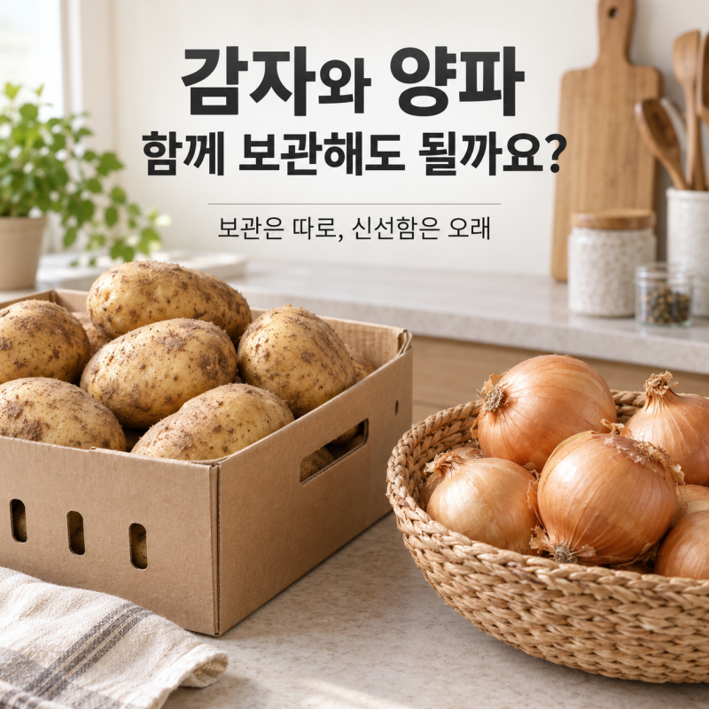 감자와 양파 함께 보관해도 될까? 오래 두고 먹는 보관법 정리