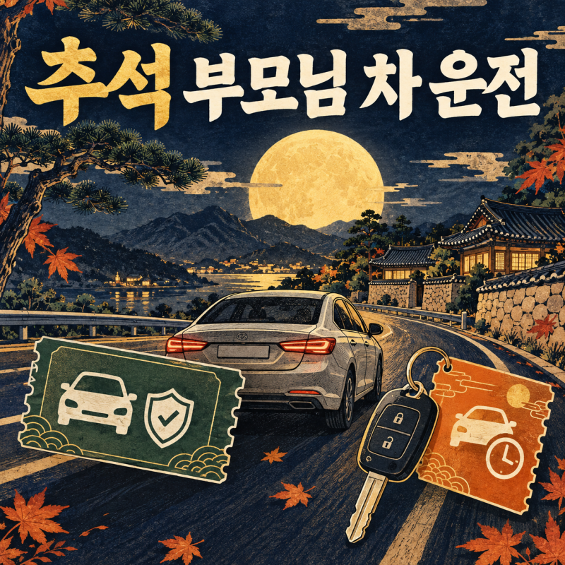 추석에 부모님 차를 운전한다면? 단기운전자 확대특약과 원데이보험 차이