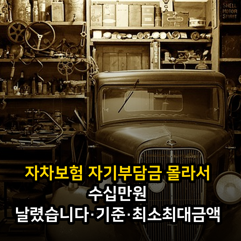 자차보험 자기부담금 몰라서 수십만원 날렸습니다·기준·최소최대금액