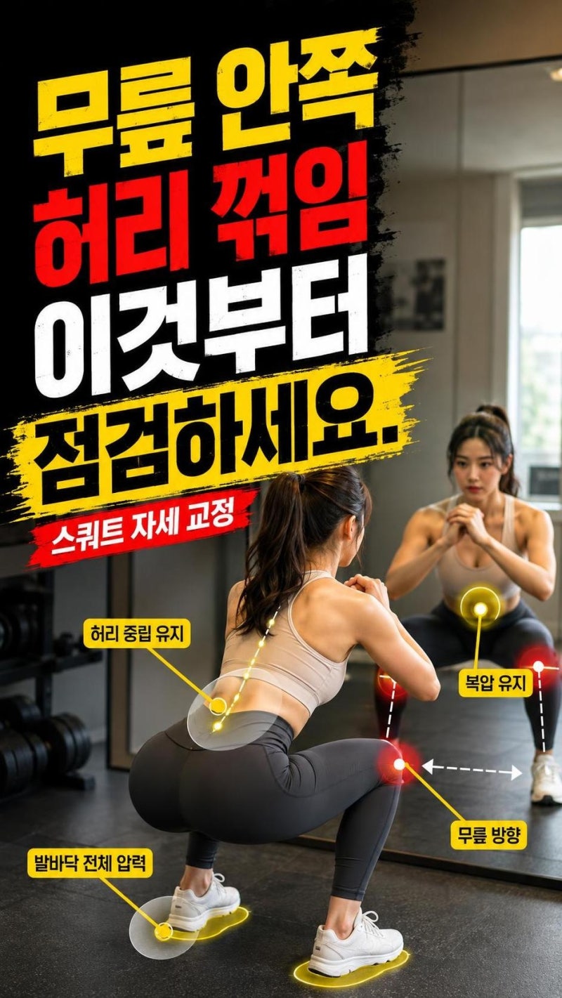 스쿼트 자세 정확하게 하는 법과 흔한 실수 교정 기준