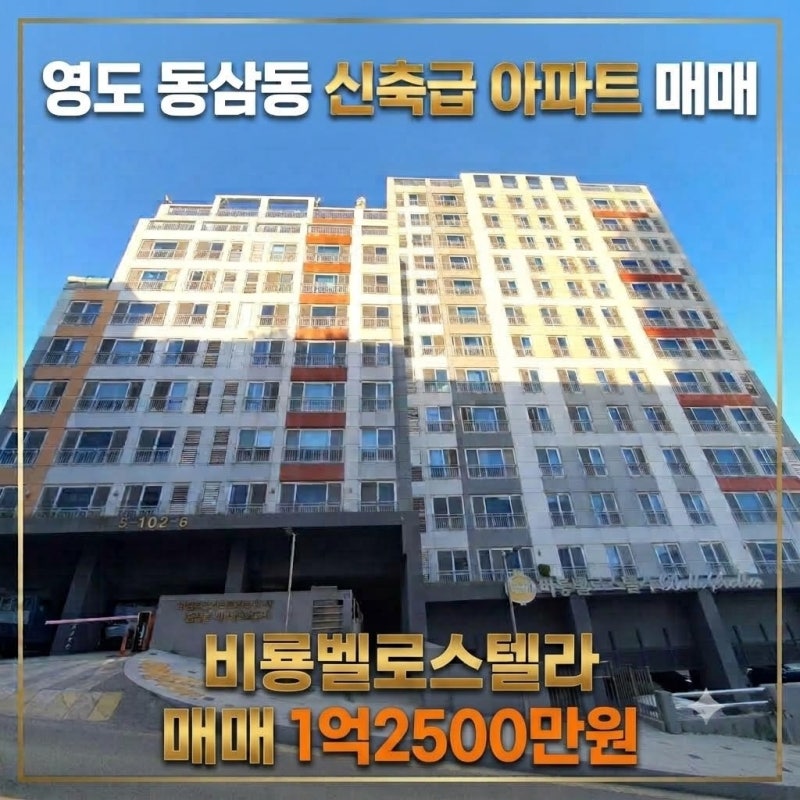 ★영도 동삼동 급매★ 초·중·고 도보권+바다 인근, 비룡벨로스텔라 매매