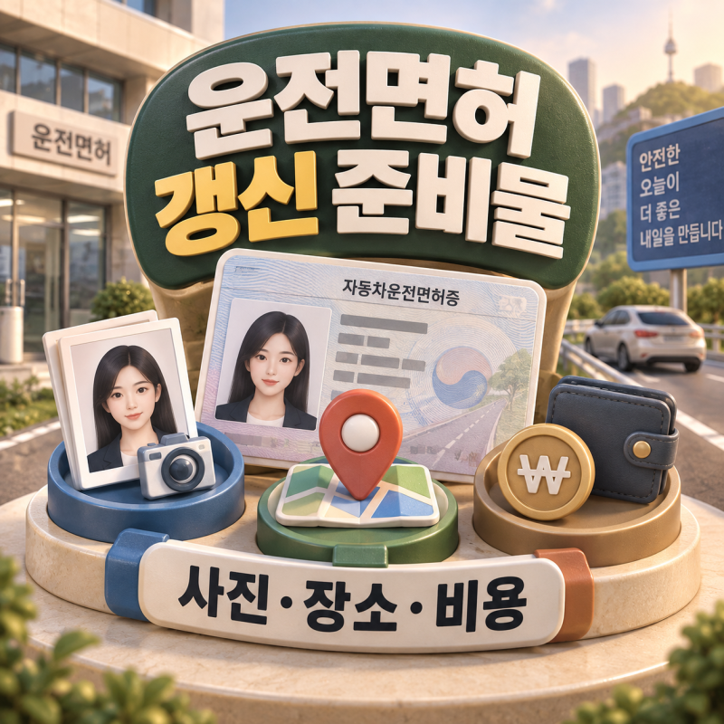 운전면허 갱신 준비물 뭐가 필요할까? 사진·장소·비용까지 확인핵심정리
