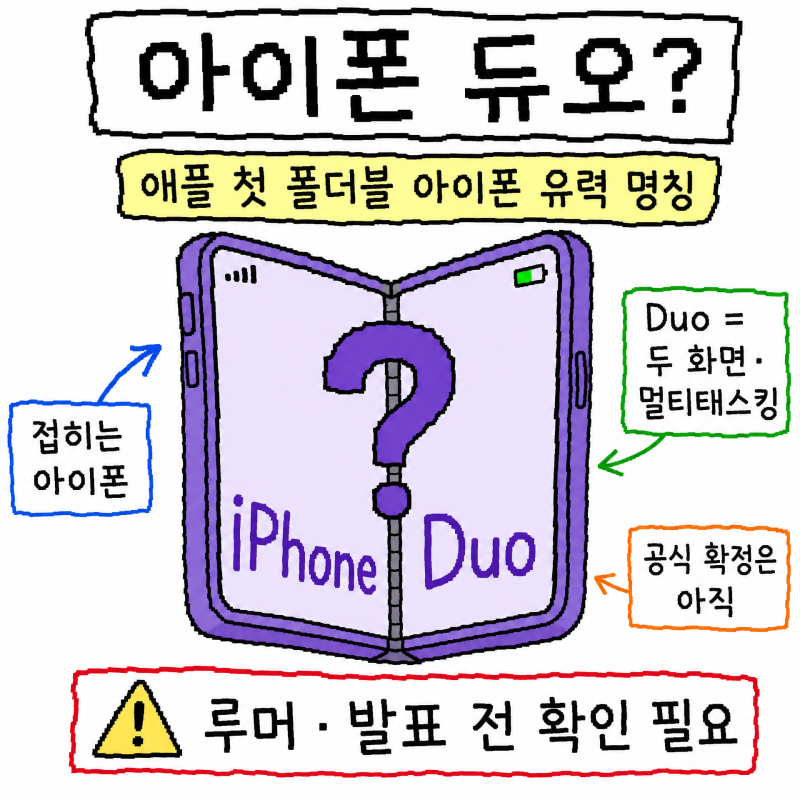 애플 첫 폴더블폰 이름은 '아이폰 듀오(iPhone Duo)? 케이스 제조사 유출과 관전 포인트