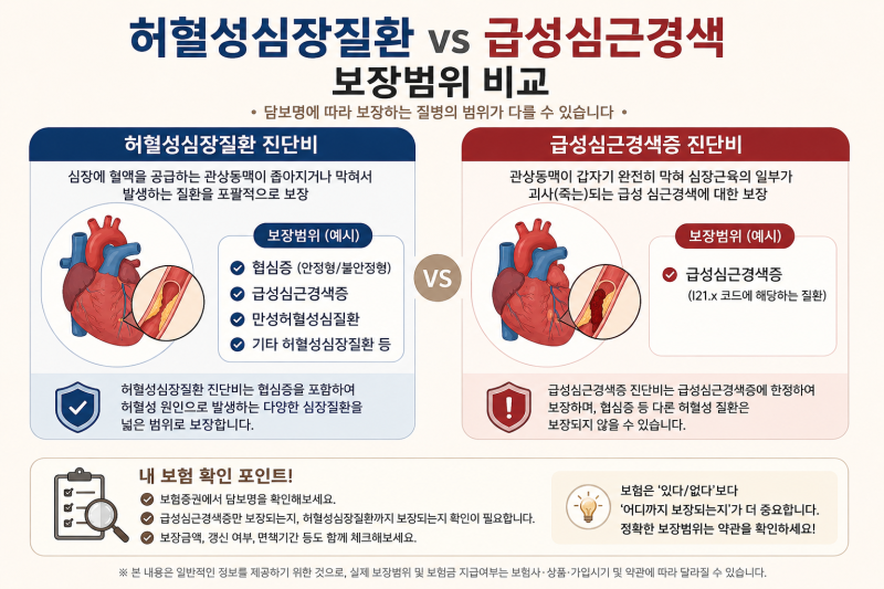 심근경색 진단비가 있으면 심장보험은 충분할까요?내 보험의 ‘심장질환 보장범위’부터 확....