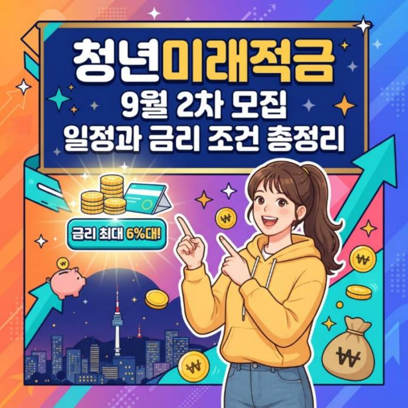 청년미래적금 9월 2차 모집 일정과 금리 조건 총정리