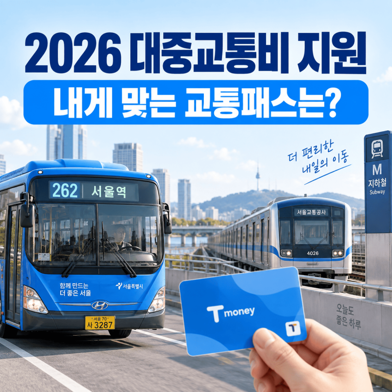 대중교통비 지원 2026 총정리｜모두의카드·경기패스·인천 I-패스·기후동행패스 비교
