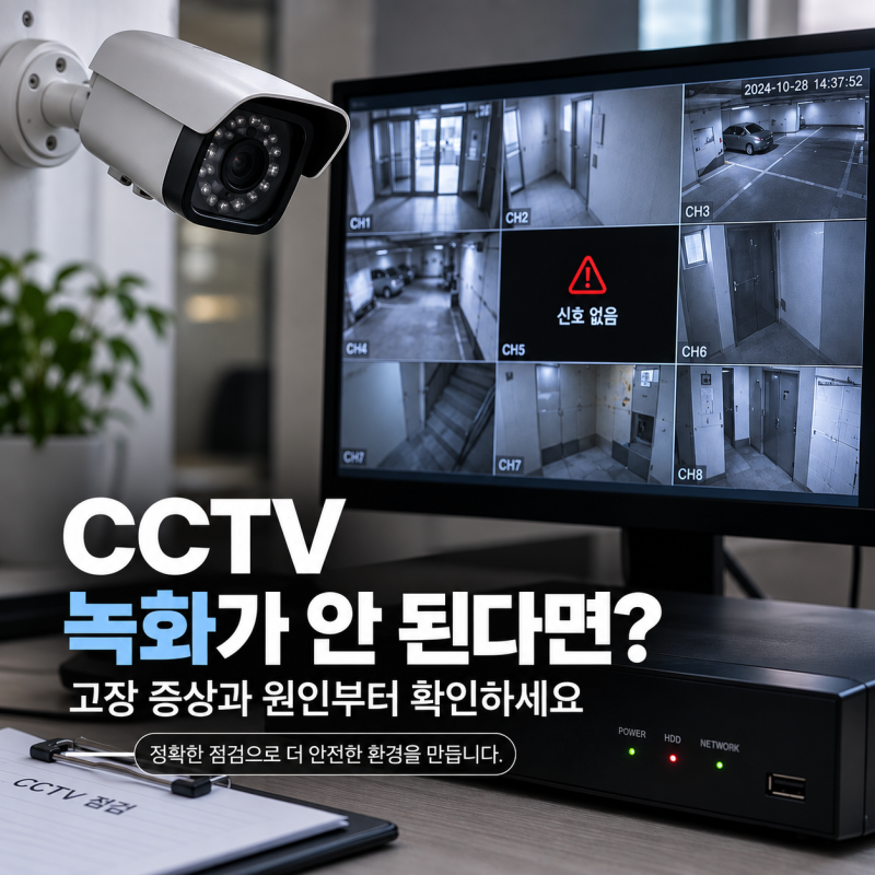 CCTV 녹화 안됨 원인은? 화면 안 나올 때 고장 증상과 점검 방법