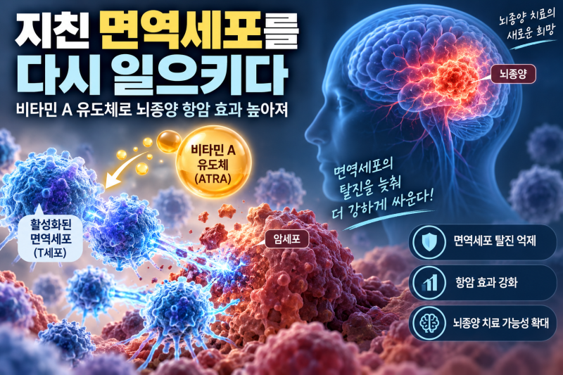 뇌종양 면역치료 새 가능성 ‘지친 면역세포’를 미리 지켜낸다.