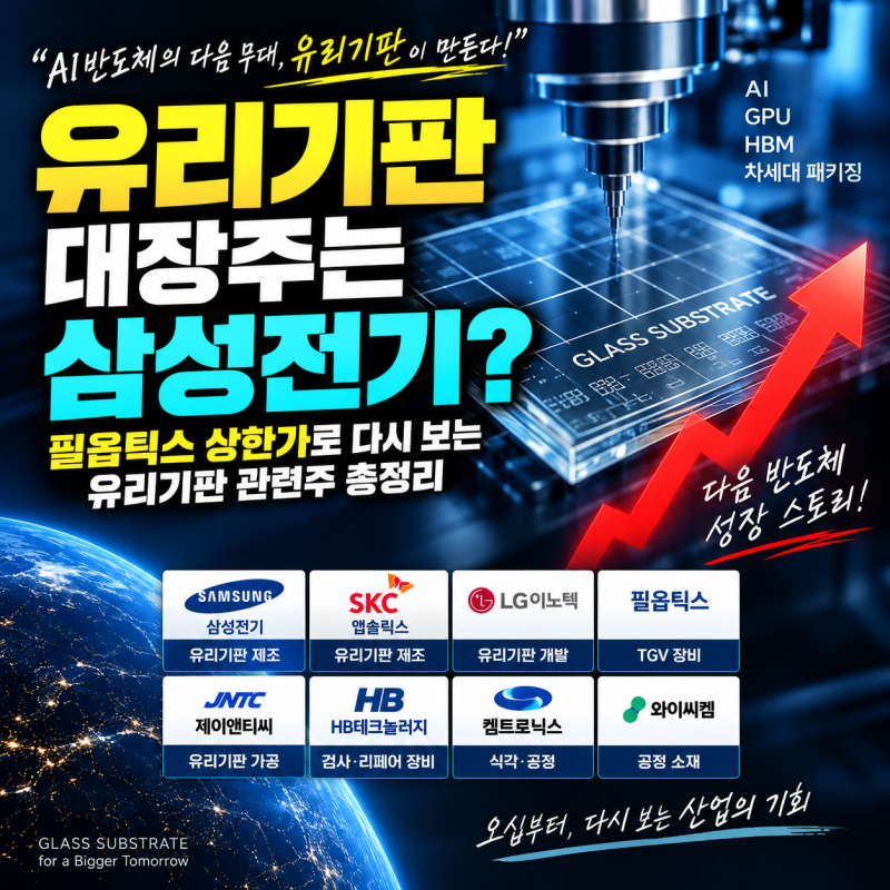 유리기판 대장주는 삼성전기?필옵틱스 상한가로 다시 보는 유리기판 관련주 총정리