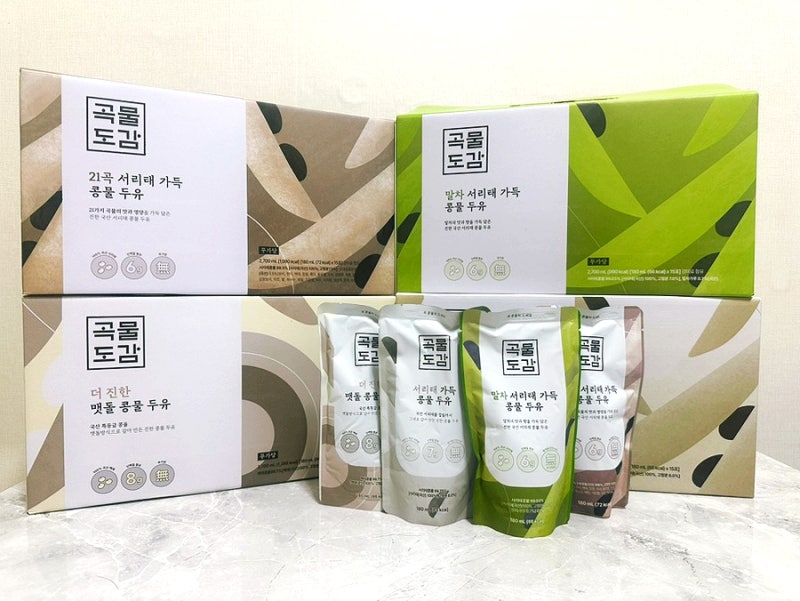 곡물도감 홍진경두유 서리태 콩물 무가당두유 직접 먹어본 후기