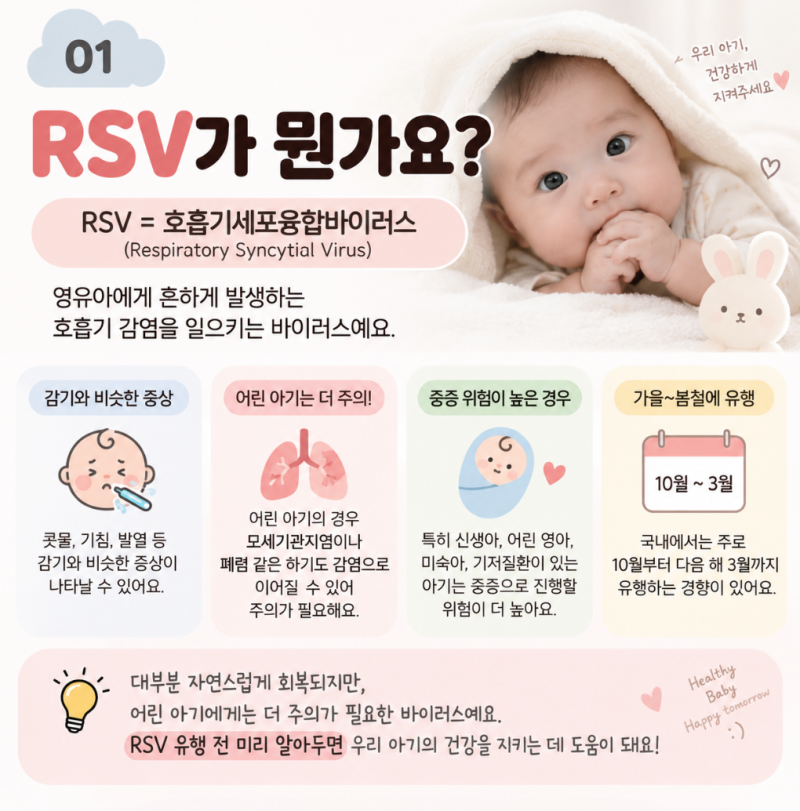 신생아 RSV 예방접종 필수?│접종시기, 효과, 비용 등 총 정리