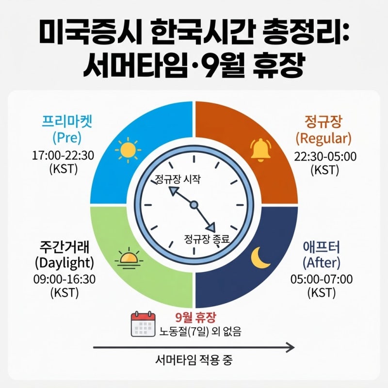 서머타임 끝나면 미장 휴장일과 시간 어떻게 바뀌는지 아시나요