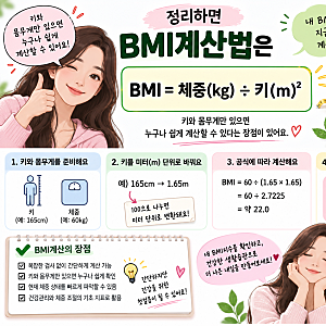 BMI 계산하기, BMI지수 정상수치와 계산법 총정리