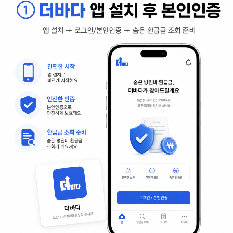 더바다 앱에서 병원비 환급받는 방법, 소멸되기 전에 확인하세요